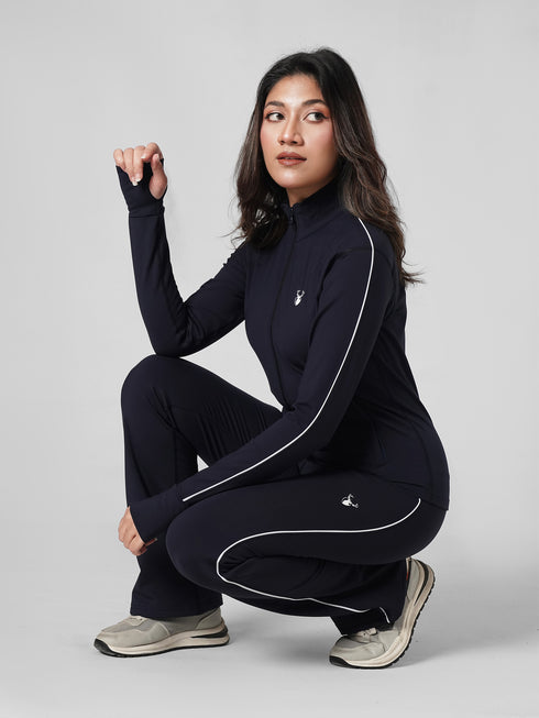 MotionLine Rubex Warm Track Jacket in Navy Blue