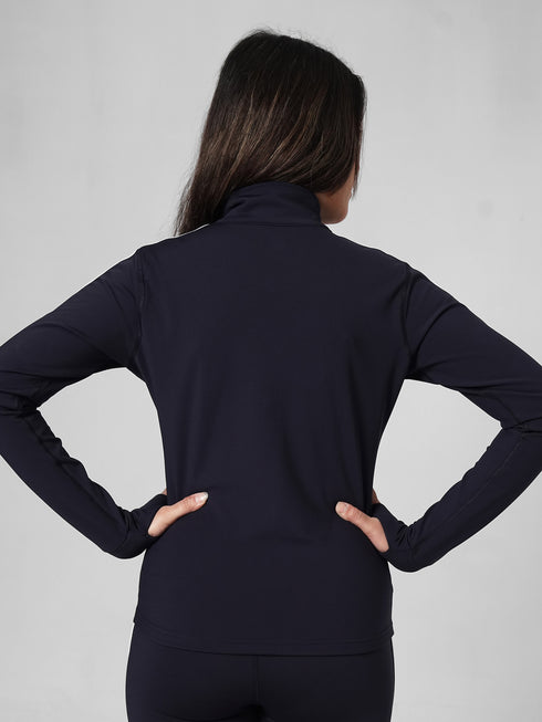 MotionLine Rubex Warm Track Jacket in Navy Blue