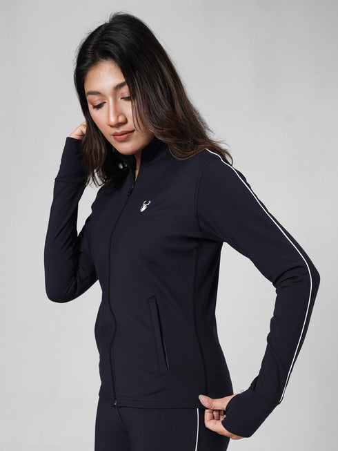 MotionLine Rubex Warm Track Jacket in Navy Blue