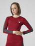 voyager top in maroon