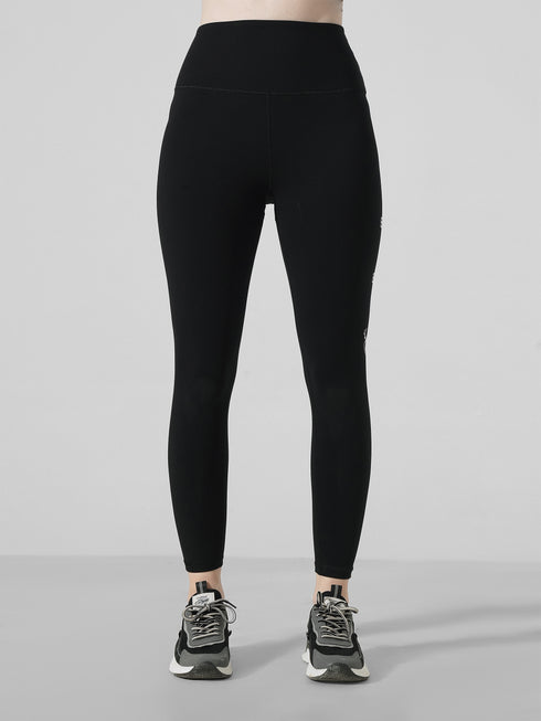 Fuzzy Water-Repellent Warm Legging in Black