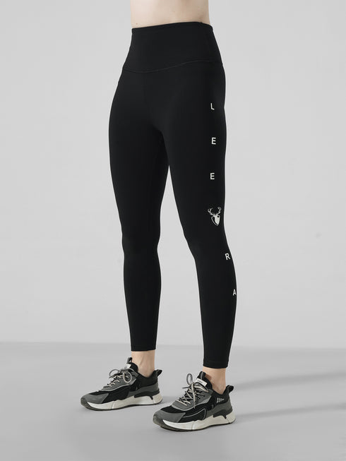 Fuzzy Water-Repellent Warm Legging in Black