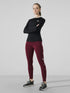 Fuzzy Water-Repellent Warm Legging in Maroon