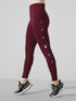 Fuzzy Water-Repellent Warm Legging in Maroon