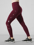 Fuzzy Water-Repellent Warm Legging in Maroon