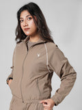 Active Core Layered Track Jacket in Taupe