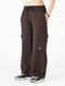 Modest Straight Fit Cargo Joggers in Dark Brown