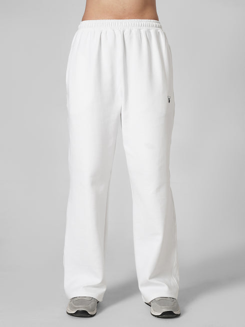 Leera Premium Cotton Scuba Joggers in White
