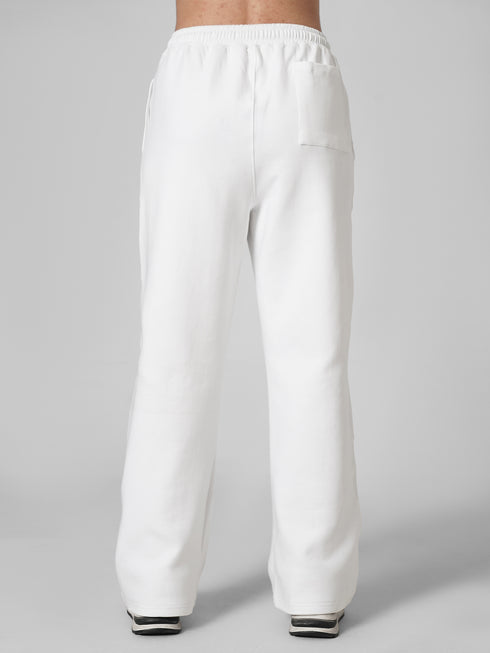 Leera Premium Cotton Scuba Joggers in White