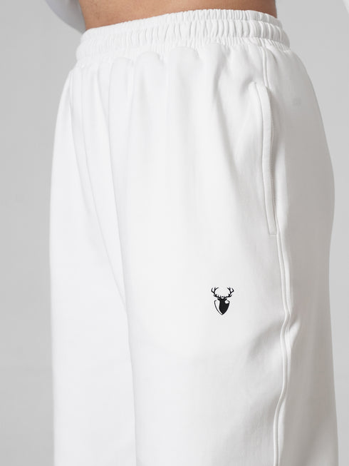 Leera Premium Cotton Scuba Joggers in White