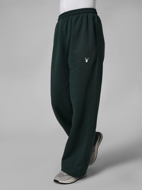 Leera Premium Cotton Scuba Joggers in Green