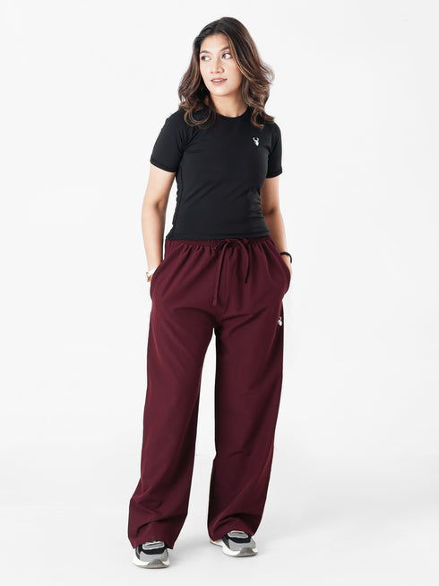 Comfort Core High Rise Jogger in Maroon