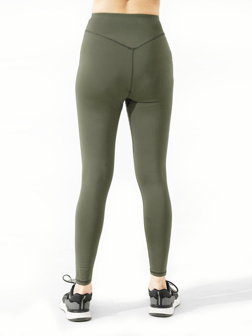Hyperluxe Curved Legging in Olive