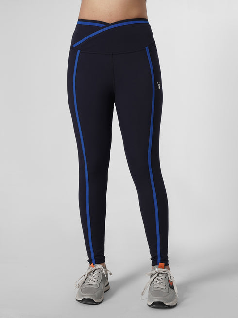 ContourLine Elite Legging in Navy and Royal Blue