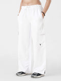 Modest Straight Fit Cargo Joggers in White