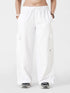 Modest Straight Fit Cargo Joggers in White