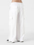 Modest Straight Fit Cargo Joggers in White