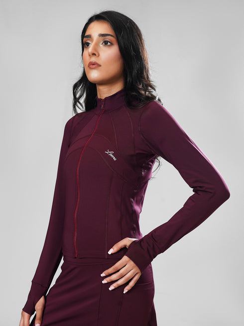 Leera Sculpt Skirt Active Pair in Maroon