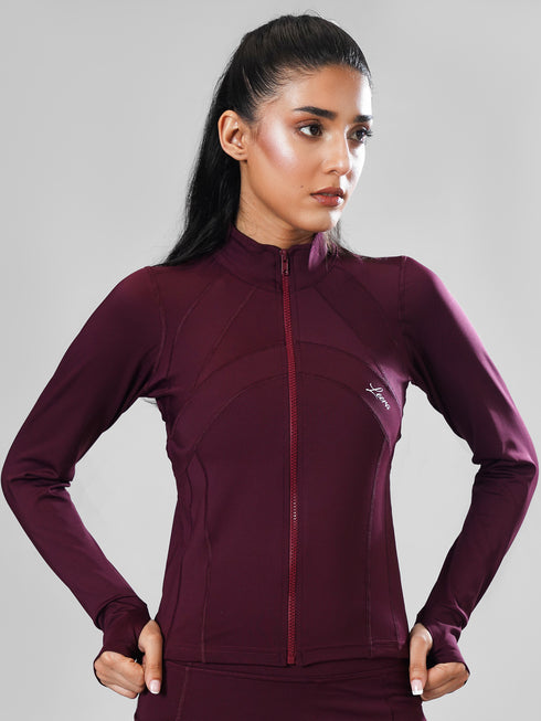 Leera Sculpt Skirt Active Pair in Maroon