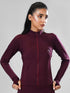 Leera SculptZip Jacket in Maroon