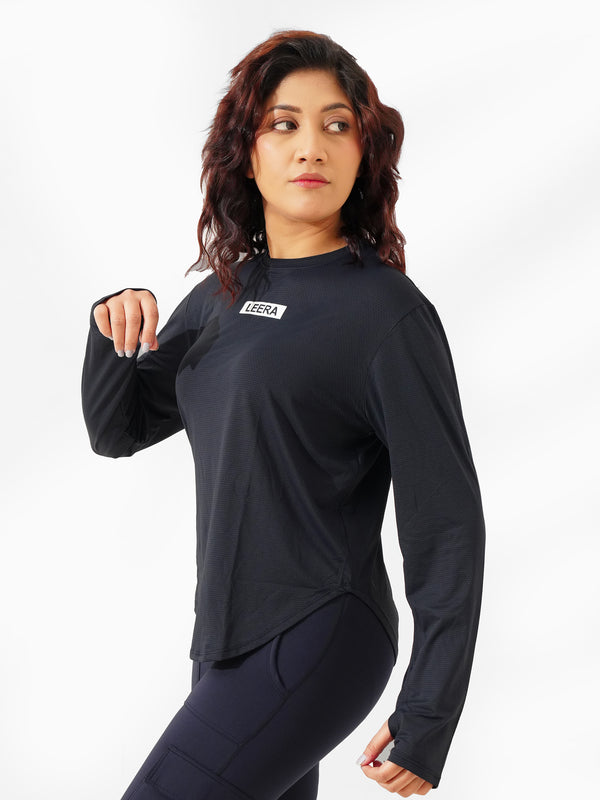 High Flex Loose Fit Summer Top in Navy Blue