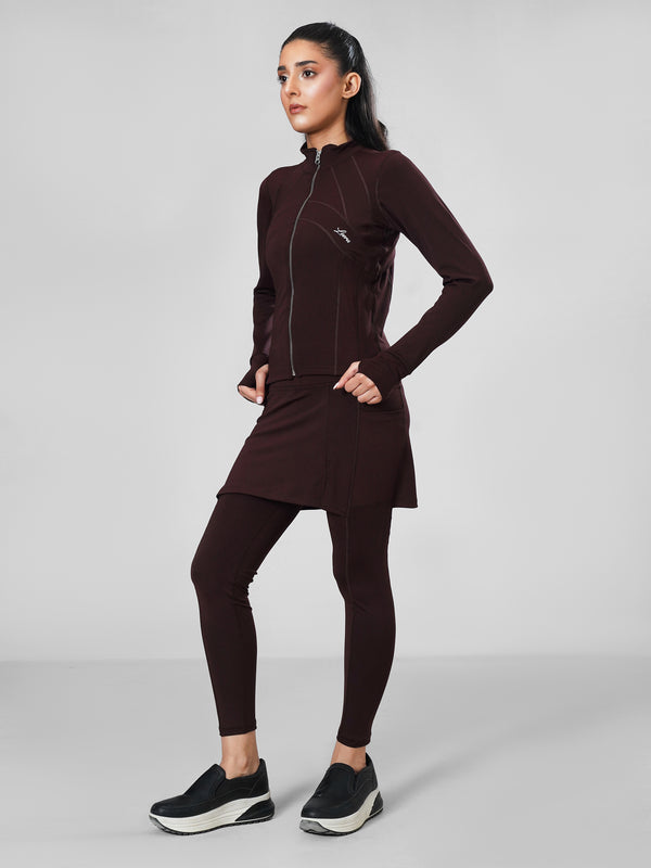 Leera Sculpt Skirt Active Pair in dark brown