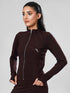 Leera SculptZip Jacket in Dark Brown