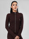 Leera SculptZip Jacket in Dark Brown