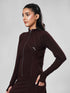 Leera SculptZip Jacket in Dark Brown