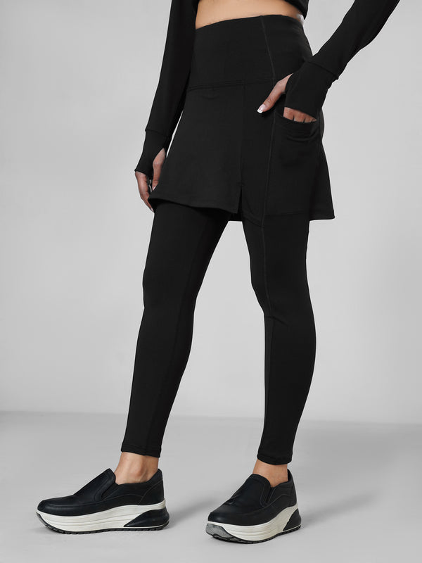 SkirtFlex Performance Pocket Legging in Black