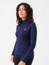 Vital Mock Neck Top in Blue