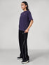 LEERA Purple Oversized Cotton Tee