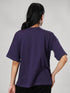 LEERA Purple Oversized Cotton Tee