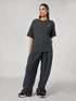 LEERA Grey Oversized Cotton Tee