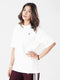 LEERA White Oversized Cotton Tee