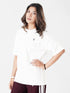 LEERA White Oversized Cotton Tee