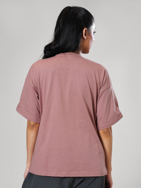 LEERA Tea Pink Oversized Cotton Tee
