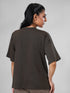 LEERA Dark Mocha Oversized Cotton Tee