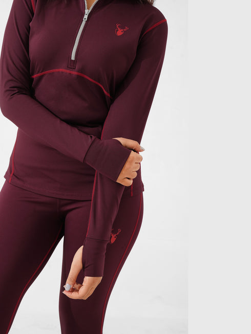 Adventure Top in Maroon