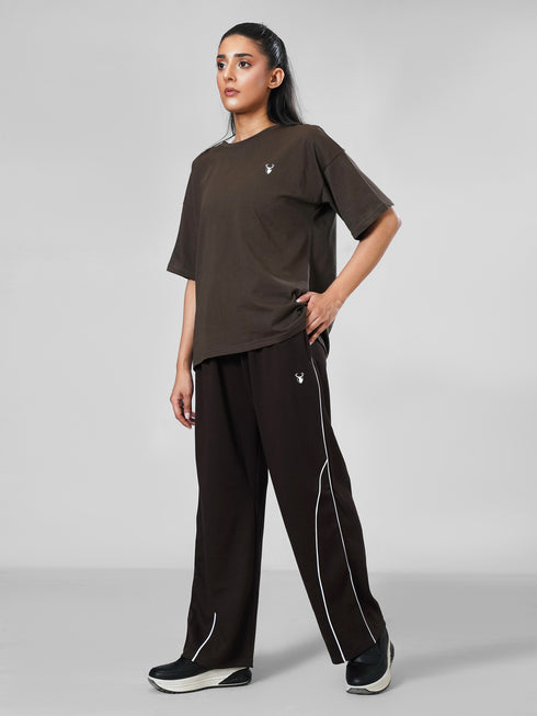 Leera Glide Joggers in Chocolate Brown