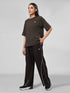 Leera Glide Joggers in Chocolate Brown