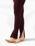 Leera Split Hem Legging in Maroon