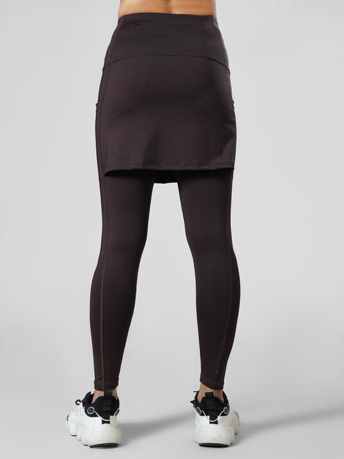 CoreFlow Skirt Active pair in Chocolate Brown
