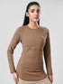 Leera CoreFlow Longline Top in Coyote Brown