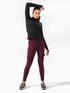 Detailed Cargo Pocket Legging in Maroon