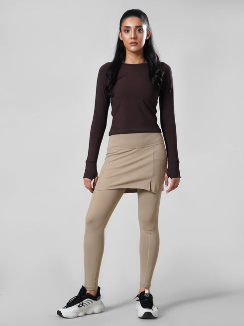 SkirtFlex Performance Pocket Legging in Beige