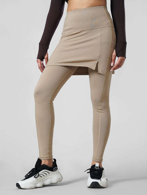 SkirtFlex Performance Pocket Legging in Beige