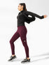 Detailed Cargo Pocket Legging in Maroon