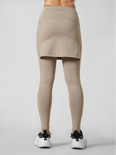 SkirtFlex Performance Pocket Legging in Beige