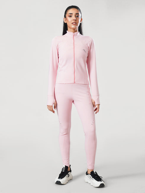 Leera SculptZip Jacket in Pink
